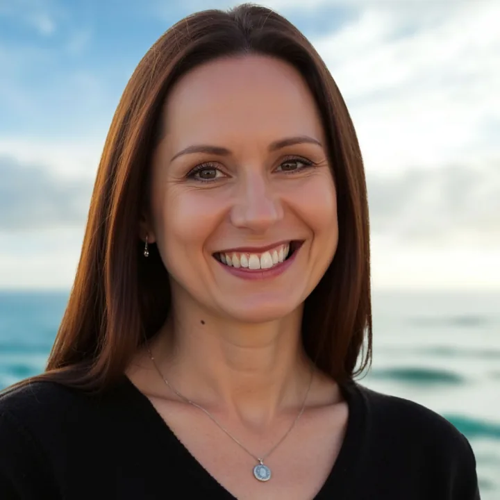 Portrait photo of Katie Keith used in portfolio testimonial section